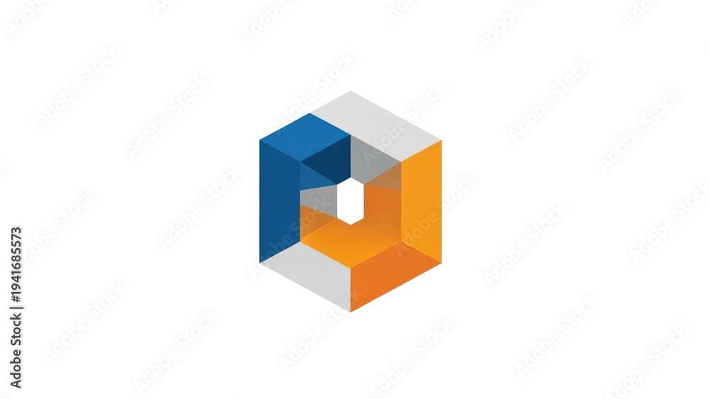 Obraz premium 3D Cube Logo Design Element.