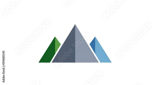 Free Download Three Colorful Triangles on White Background. - GFXLoad
