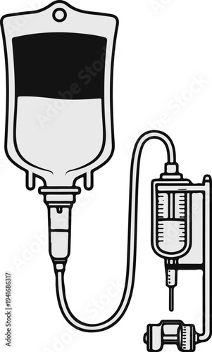Medical infusion bag and drip chamber for administering fluid therapy