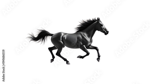 Vector illustration of a running horse