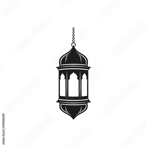 Islamic Lantern Illustration Hanging Decoration.