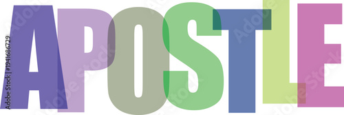 Multicolored Apostle Letters Isolated on White Background