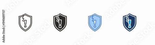 Set of exploit icon collection in multiple style. Icon suitable for web and mobile application