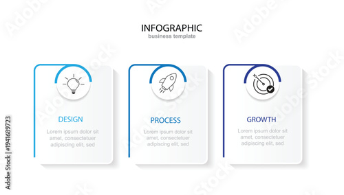 modern design template, business infographic with 3 option.