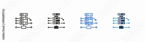 Set of systems icon collection in multiple style. Icon suitable for web and mobile application