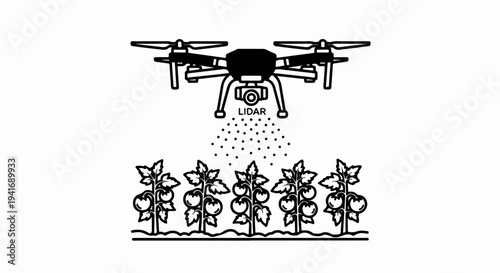 Drone spraying crops