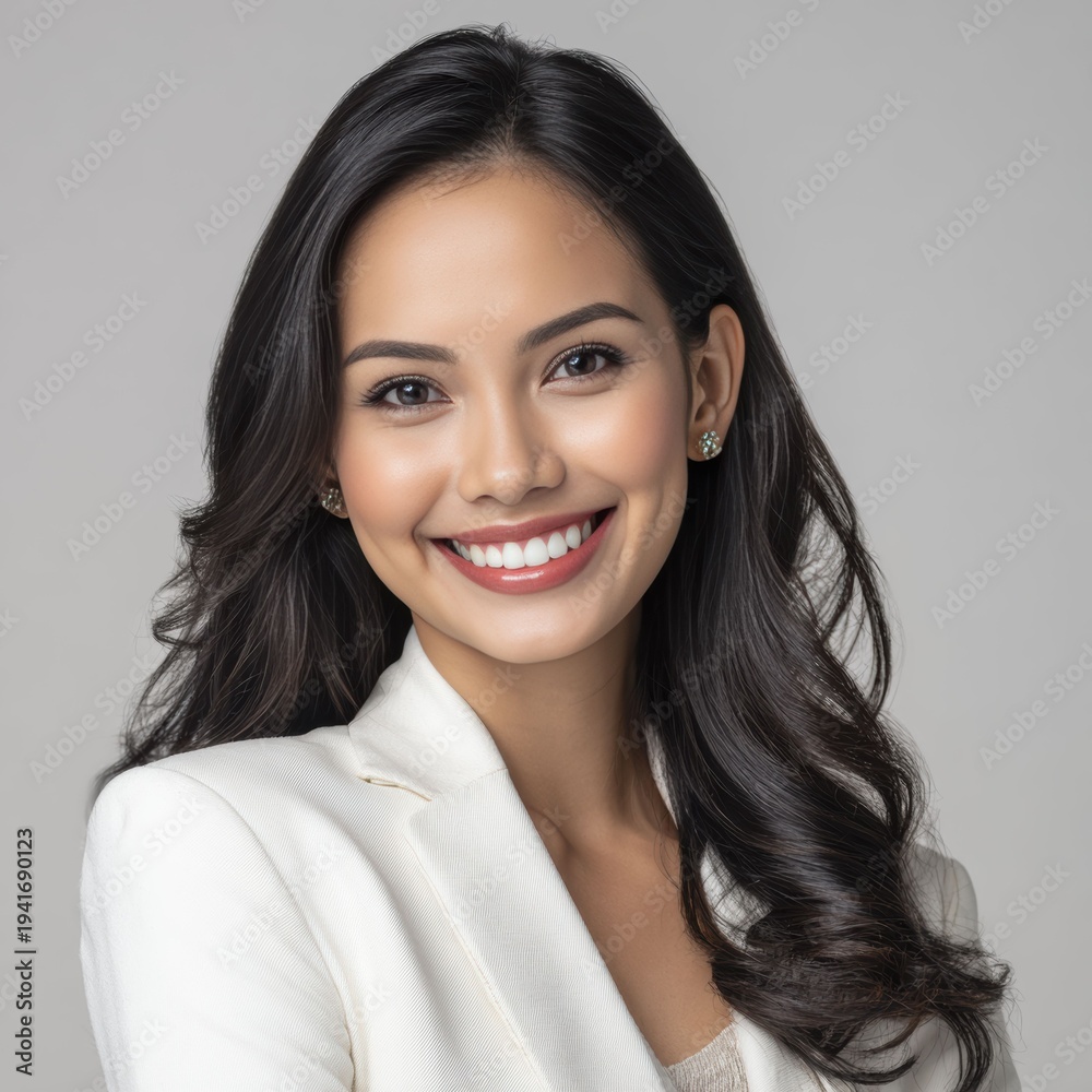 Fototapeta premium A powerful businesswoman in a luxurious setting, expressing elegance, authority, and modern corporate strength.Executive Power and Elegance.
