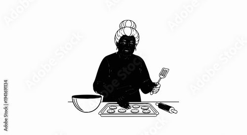 Person placing cookies on a baking sheet