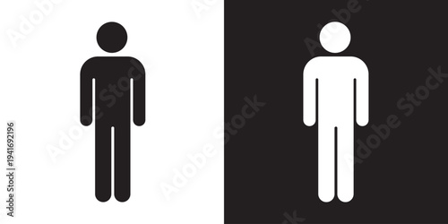 Simple and clean human torso silhouette icon. Minimalist black and white vector graphic representing a user, person, or generic account for digital and print design projects.