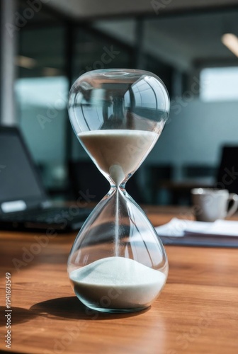 hourglass on sand