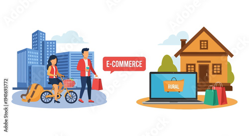 Connecting Urban and Rural E-commerce: Online Shopping Accessibility and Modern Retail Trends