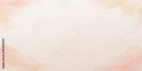 Pink abstract watercolor background on aged vintage paper texture with blank parchment copy space and a rough beige cardboard surface design