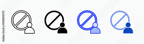 Block Icon Sheet Multiple Style Collection Isolated Vector