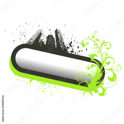 Buildings vector illustration of an abstract banner