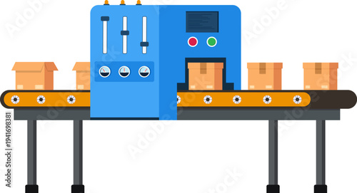 production conveyor belt with warehouse box product smart industry carboard boxes and automated line