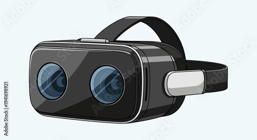 Virtual Reality Headset with Controller.