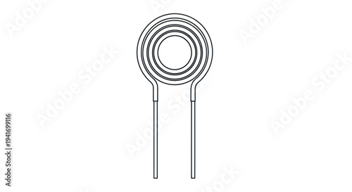 Thermistor Electronic Component Circuit Symbol.