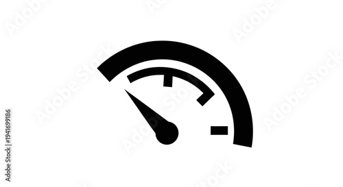 Speedometer Gauge Measuring High Speed Level.