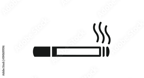 Smoking Cigarette Illustration with Smoke.