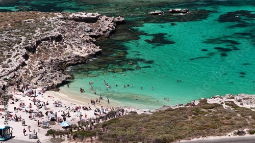 Little Salmon Bay Drone Video Western Australia Beach Rottnest Island 4K DJI Mavic 4 Pro