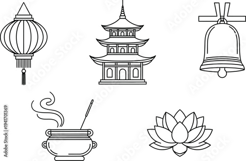 Buddhist and asian cultural symbols