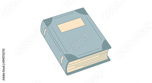 Hardcover Book with Blank Label.