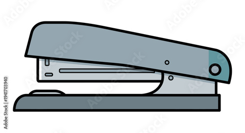 Gray Stapler Office Supply Stationery Tool.