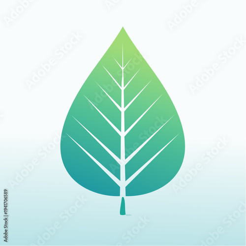 A gradient green leaf illustration, representing growth, nature, and eco-friendly concepts