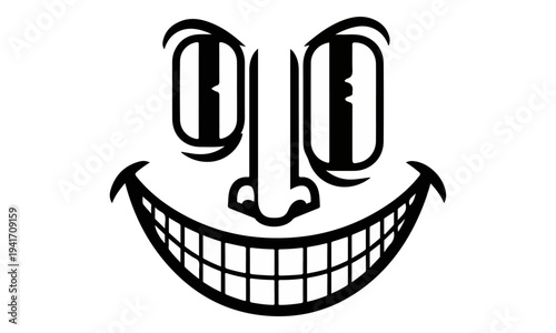 Smiling face emoticon with eyes.