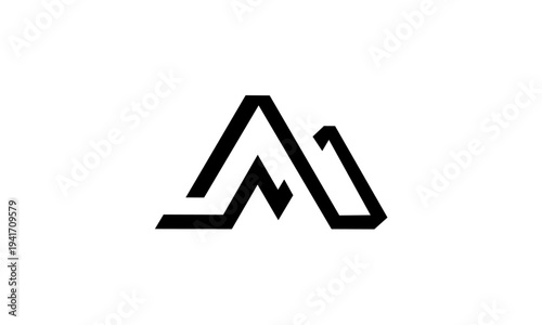 Free Download Abstract minimalist letter M logo design on white background. - GFXLoad