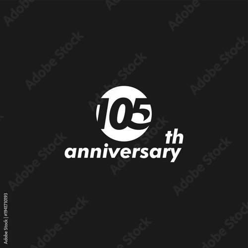 professional 105th anniversary logo,105th anniversary symbol,icon,celebrating 105th anniversary,105th anniversary logo,vector,illustration, logo, graphic, celebration, vector, background, banner