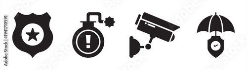 Cyber Security Protection Icon Set