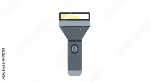 Cartoon flashlight illustration graphic design of a portable lighting device