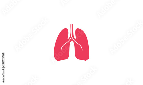Human Lungs Anatomy Illustration for Medical and Healthcare Concepts.