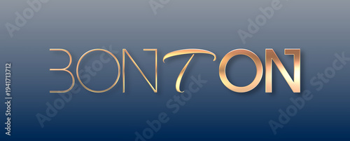 Testo BON TON con font variabile e sfondo colorato