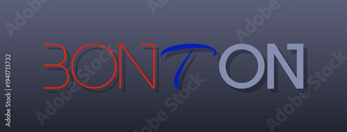 Testo BON TON con font variabile e sfondo colorato