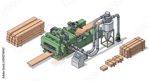 Wood processing factory machinery equipment production line.