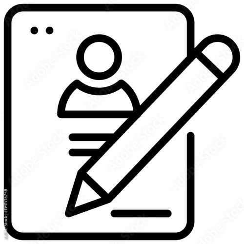 personal privacy online signature sign simple line icon