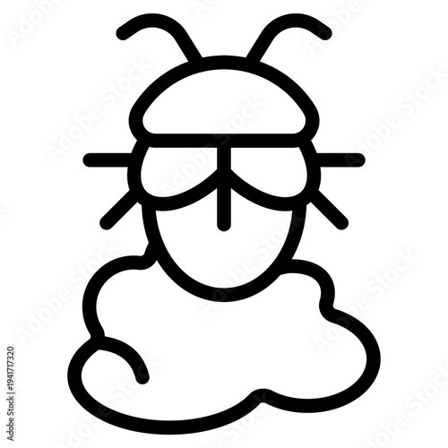 Bug Cloud Icon