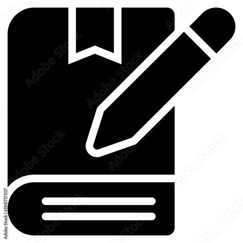 book learning knowledge signature sign solid glyph icon