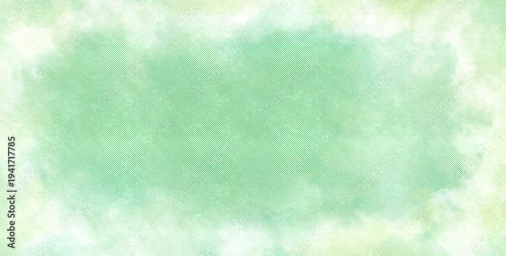 Fototapeta premium Soft Green Watercolor Abstract Background With Halftone Texture
