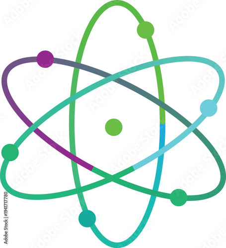 atom icon isolated on white background