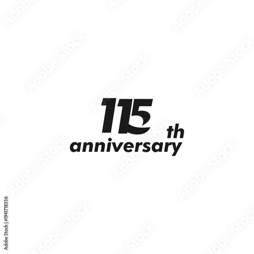 professional 115th anniversary logo,115th anniversary symbol,icon,celebrating 105th anniversary,105th anniversary logo,vector,illustration, logo, graphic, celebration, vector, background, banner