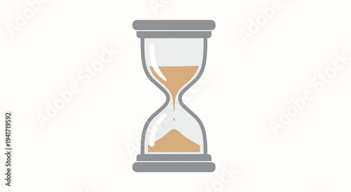 Hourglass illustration time concept sand timer isolated on white background
