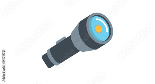Illustrated telescope on white background for science and exploration