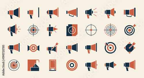 Commercial Business Marketing Icon Set