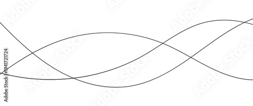 Chaotic random lines abstract geometric pattern vector background. Decorative black pattern with tangled curved lines.