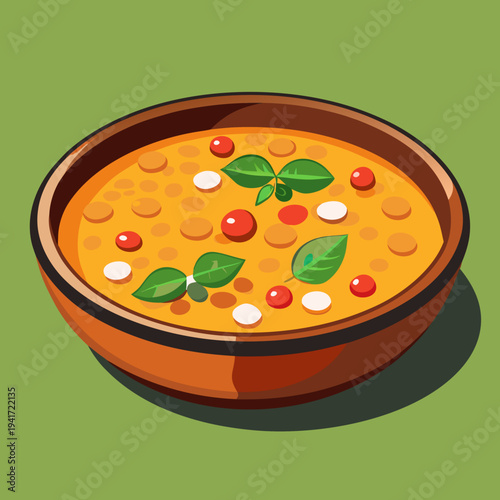 Dal Tadka Indian Lentil Soup in Bowl