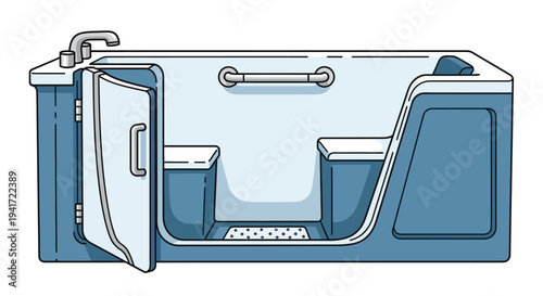 Accessible Public Transport for Disabled People Illustration
