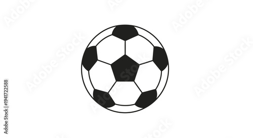 Soccer ball isolated on white background for sport and recreation